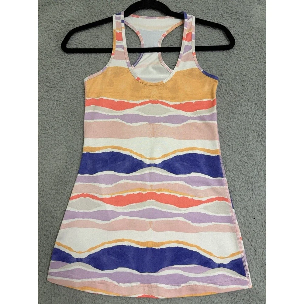 Lululemon Size 4 / S Tank Top Cool Racerback Beacher Stripe Gym Yoga Workout